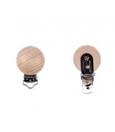 5 Pinces à Bébé En Bois De Hêtre - Forme Ronde, Diamètre 30 Mm, Léger Et Sécuritaire