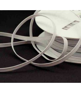 ÉLASTIQUE Plat 3mm blanc