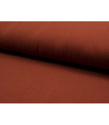 DOUBLE GAZE de coton Rouille.