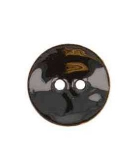 Bouton Bois Peint  2trous 15mm Noir