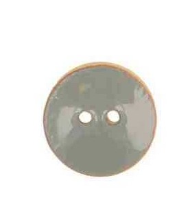 Bouton bois peint  2trous 15mm Gris Vert