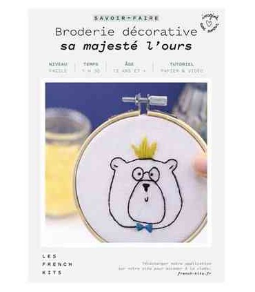 FRENCH KIT Broderie Sa Majesté Ours