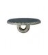 Bouton Métal et Polyester sur pied NOIR 15mm