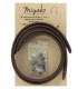 MIYAKO Anses en cuir courtes TAUPE