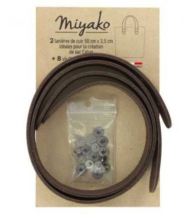 MIYAKO Anses en cuir courtes TAUPE