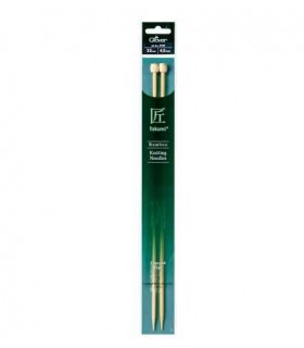 CLOVER - Aiguilles tricot bambou 33cm 4,5mm