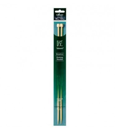 CLOVER - Aiguilles tricot bambou 33cm 4,5mm