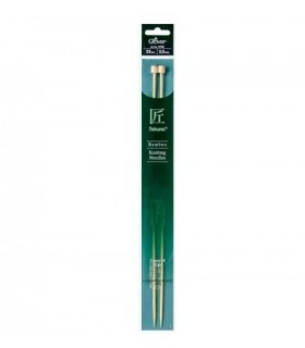 CLOVER- Aiguilles tricot bambou 33cm 3mm