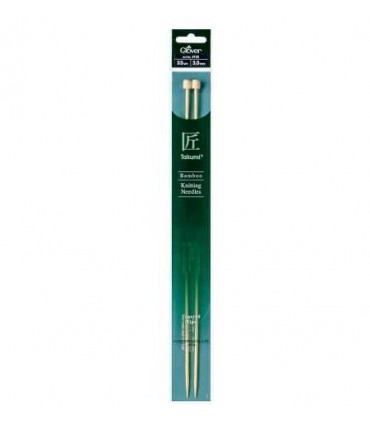 CLOVER- Aiguilles tricot bambou 33cm 3mm
