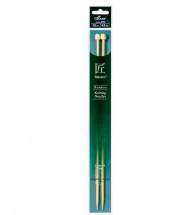 CLOVER - Aiguilles tricot bambou 33cm 4,5mm