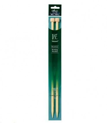 CLOVER - Aiguilles tricot bambou 35cm 8mm