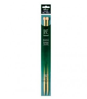 CLOVER - Aiguilles tricot bambou 33cm 6,5mm