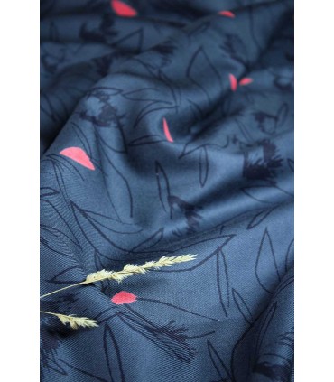 ÉGLANTINE ET ZOÉ: Sergé de viscose Cactus Bleu minéral