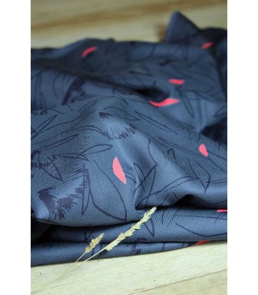 ÉGLANTINE ET ZOÉ: Sergé de viscose Cactus Bleu minéral