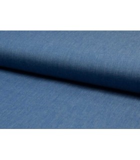 CHAMBRAY de Coton Bleu Moyen