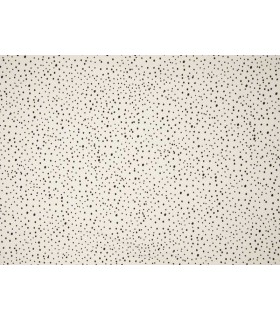 Popeline Imprimée Bio Écru pois Noir