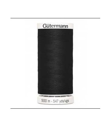 GÜTERMANN 100% polyester 500m 000 Noir