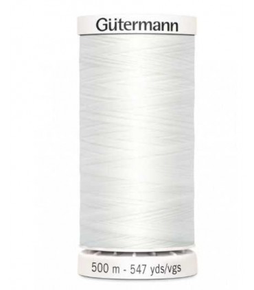 GÜTERMANN 100% polyester 500m 800 Blanc