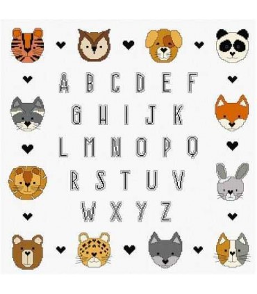 KIT A BRODER Princesse : ABCdaire des Petits Animaux