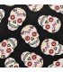 Popeline de coton NOIR - Calaveras