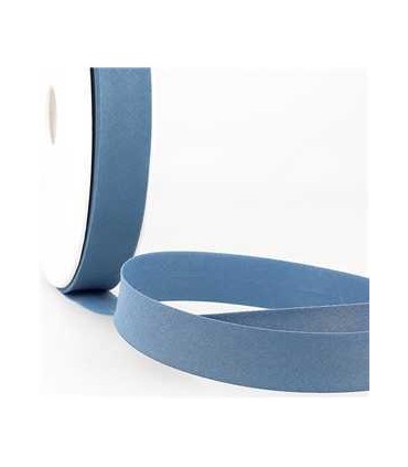 Biais Coton Replié Bleu Lavé