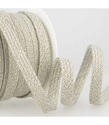 TRESSE Tubulaire 1cm GRIS Chiné