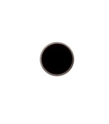 Bouton Métal et Polyester sur pied NOIR 20mm