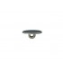 Bouton Métal et Polyester sur pied NOIR 20mm