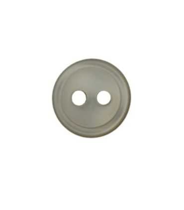 Bouton polyester GRIS 2-trous 12mm