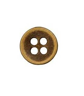 Bouton Métal 4 trous Bronze - 9mm