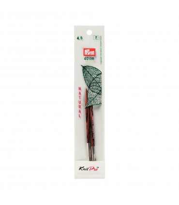 KNIT and Pro Pointes d’Aiguilles 10cm en bambou pour câble 40cm n°4.5