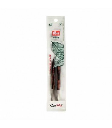 KNIT and Pro Pointes d'Aiguilles 10cm en bambou pour câble 40cm n°6