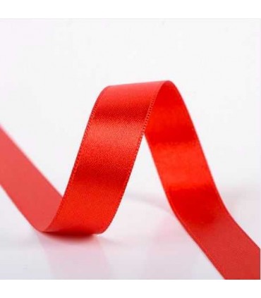 Ruban satin n°5, ROUGE 25mm