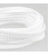Cordon Coton damier 6mm - Blanc