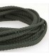 Cordon damier 6mm - Gris foncé