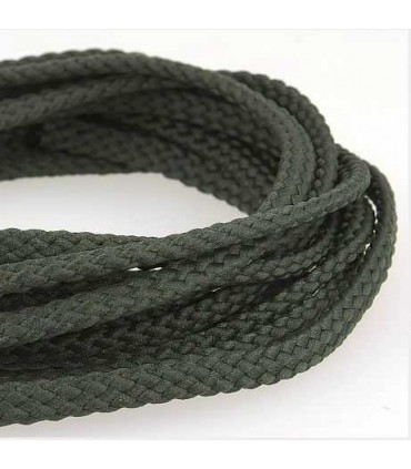 Cordon damier 6mm - Gris foncé