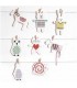 RICO DESIGN - Carton a broder (Chien, Chat, Cheval, Escargot)