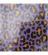 Toile Enduite Léopard Violet et Orange