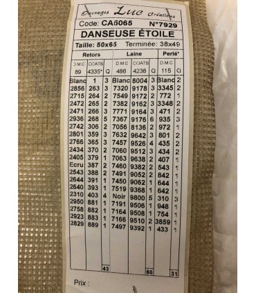 LUC  Canevas - Danseuse Étoile