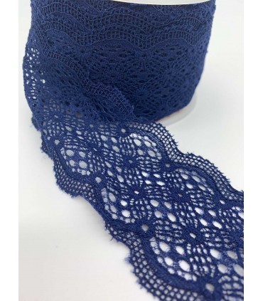 Dentelle élastique 6mm - Marine