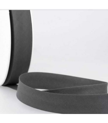 Biais Coton T27mm GRIS ANTHRACITE