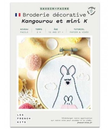 FRENCH KIT : Broderie Décorative : KANGOUROU et MINI K