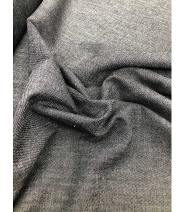 CHAMBRAY de coton Brut  GRIS