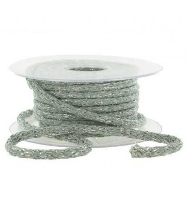 Cordon Gris CLair Lurex 6mm