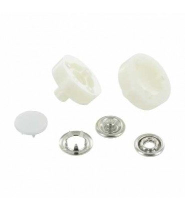 BABY SNAP : Pression Métal snap blanc