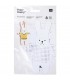 RICO DESIGN : Carton à Broder (Lapin, Hibou, Pingouin, Ours)