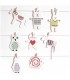 RICO DESIGN : Carton à Broder (Lapin, Hibou, Pingouin, Ours)