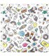 Coupon Toile Enduite -Icones Multicolores