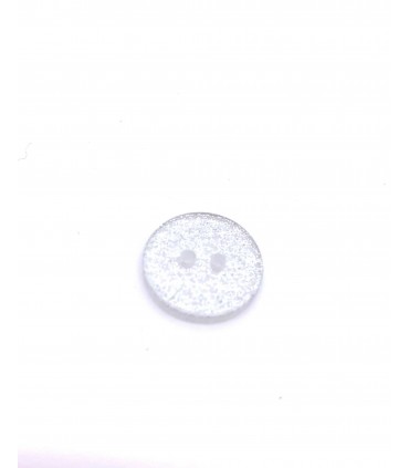 Boutons Résine Paillette 2 trous transparent 19 mm