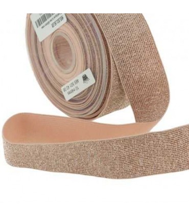 Élastique Lurex Rose 40mm